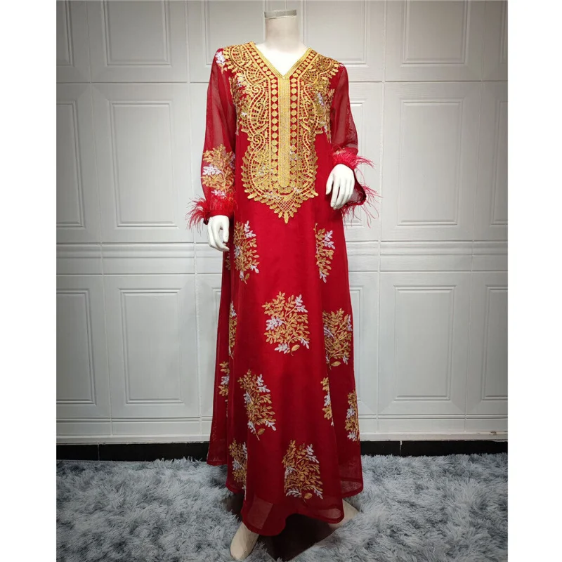 Moroccan Women Muslim Embroidery Abaya Maxi Dress Party Jilbab Caftan Arab Gown
Moroccan Women Muslim Embroidery Abaya Maxi Dress Party Jilbab Caftan Arab Gown