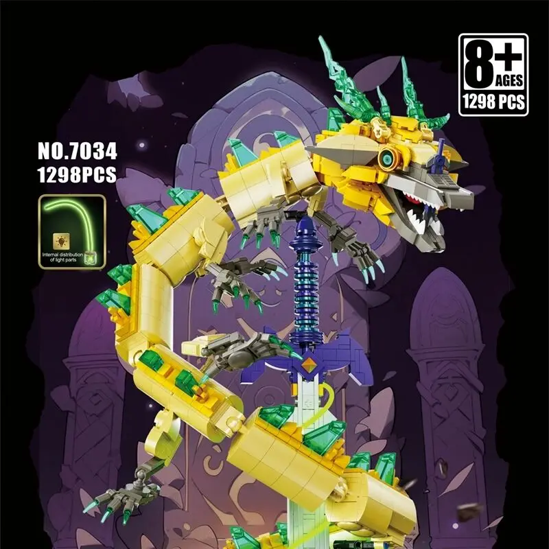 MOC Bricks Zeldaing Wild Breath Master Sword Tears of the White Dragon Desktop Ornaments Building Blocks Assembly Toy Kids Gifts MOC Bricks Zeldaing Wild Breath Master Sword Tears of the White Dragon Desktop Ornaments Building Blocks Assembly Toy Kids Gifts