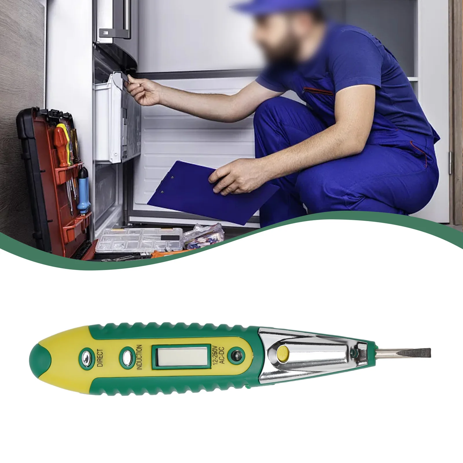 ANENG VD700 Digital Voltage Indicator Electric Current Tester Pencil Non-contact AC DC 12-250V Electrical LCD Screwdriver
ANENG VD700 Digital Voltage Indicator Electric Current Tester Pencil Non-contact AC DC 12-250V Electrical LCD Screwdriver