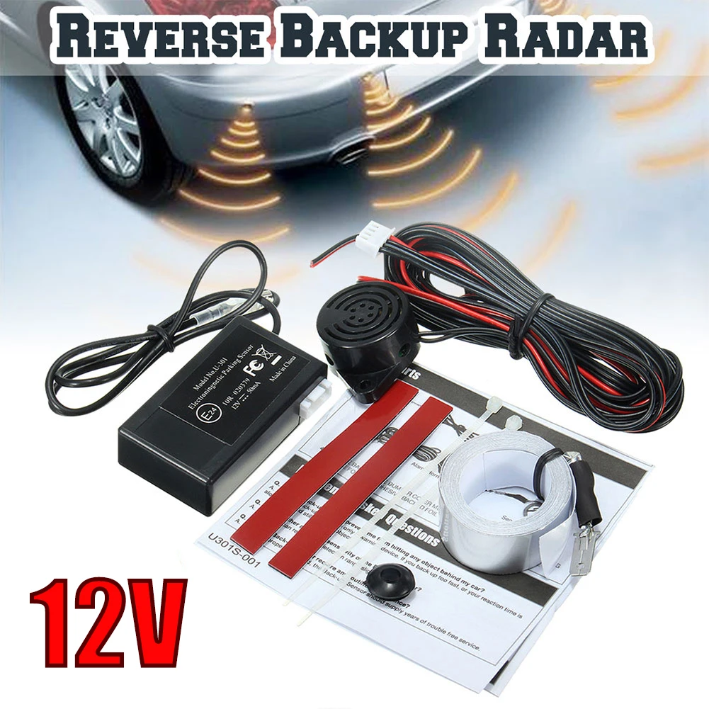 

12V Car Electromagnetic Parking Sensor Kit Universal Buzzer Reverse Backup Alarm Assistance Radar Sound Indicator Probe System