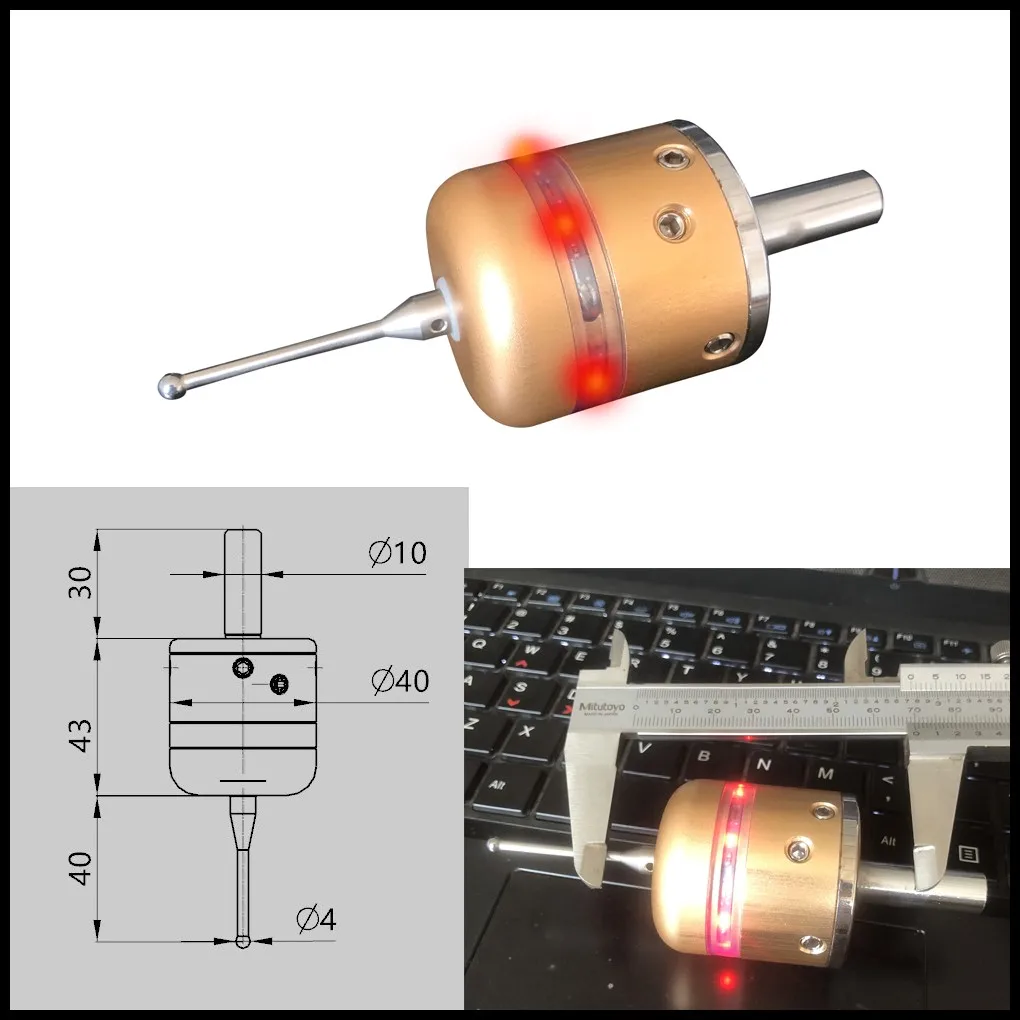 NEW 3D edge finder CNC machining center CNC milling machine Three-coordinate precision centering rod accuracy 0.01mm
NEW 3D edge finder CNC machining center CNC milling machine Three-coordinate precision centering rod accuracy 0.01mm