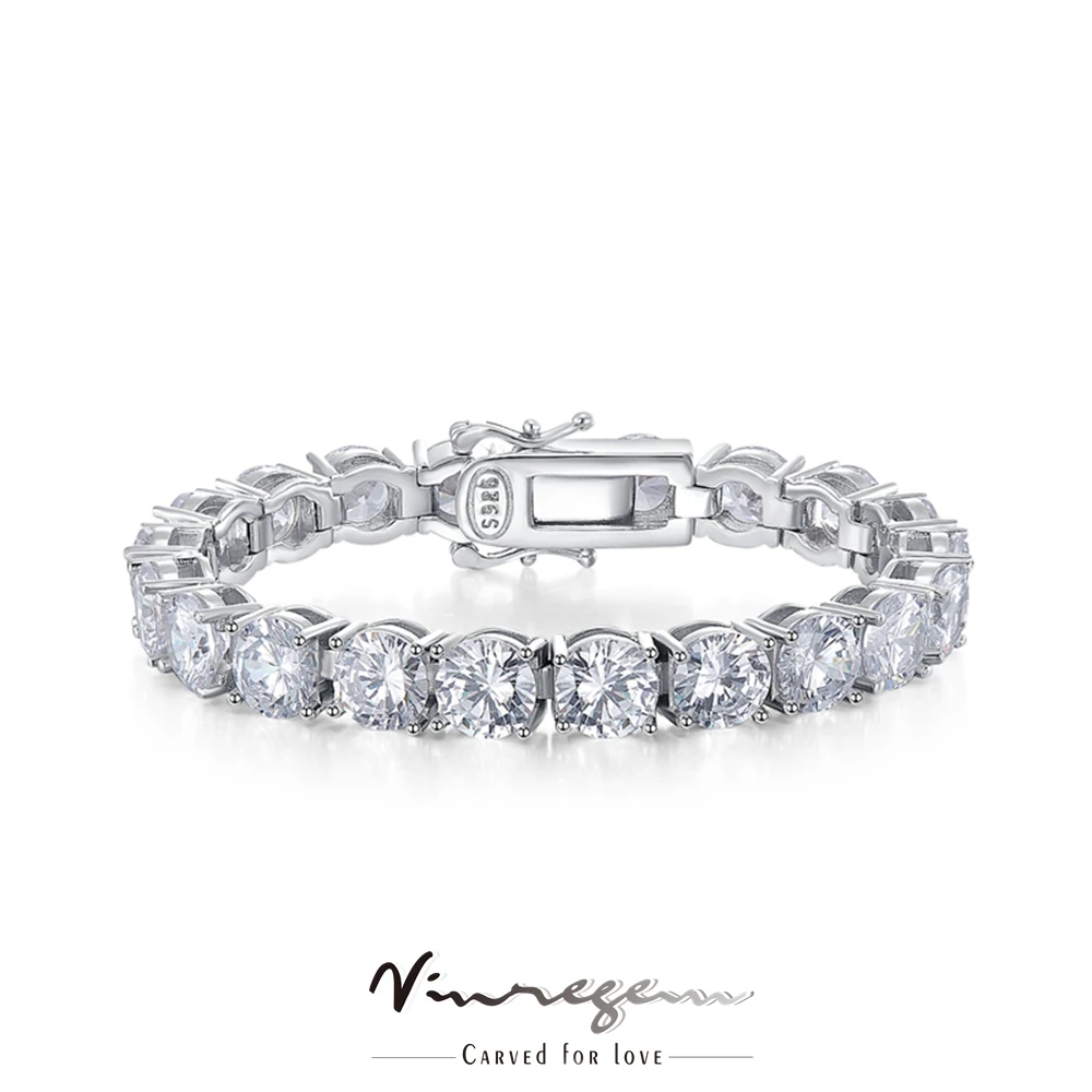 Vinregem 18K Gold Plated 8MM Created Sapphire Diamond Tennis Chain Bracelet 925 Sterling Silver Hiphop Rock Jewelry DropShipping
Vinregem 18K Gold Plated 8MM Created Sapphire Diamond Tennis Chain Bracelet 925 Sterling Silver Hiphop Rock Jewelry DropShipping