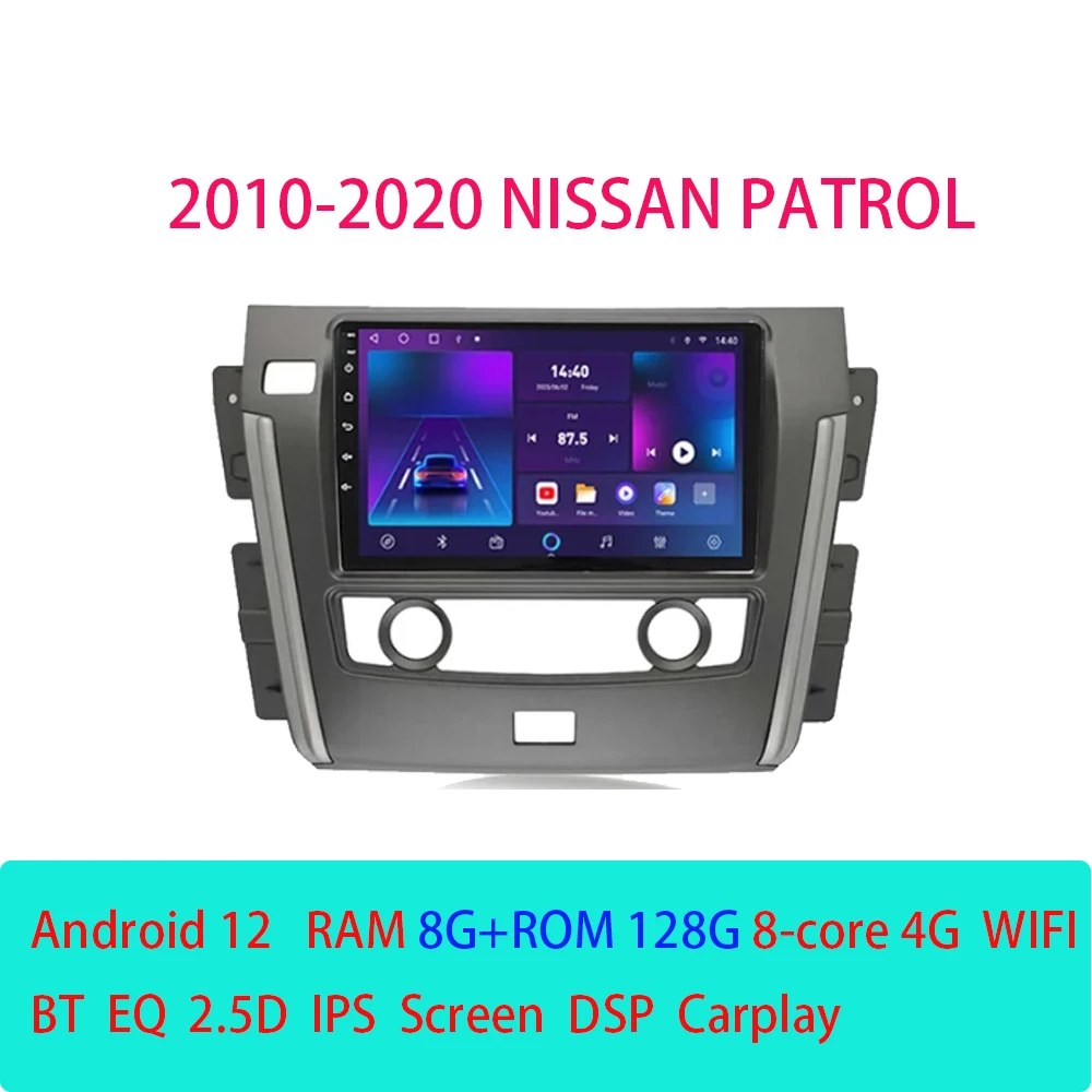 Android 12 автомобильный радиоприемник для Nissan патруль 2010-2020 GPS Carplay Автомобильный мультимедийный видеоплеер DVD 
Android 12 автомобильный радиоприемник для Nissan патруль 2010-2020 GPS Carplay Автомобильный мультимедийный видеоплеер DVD