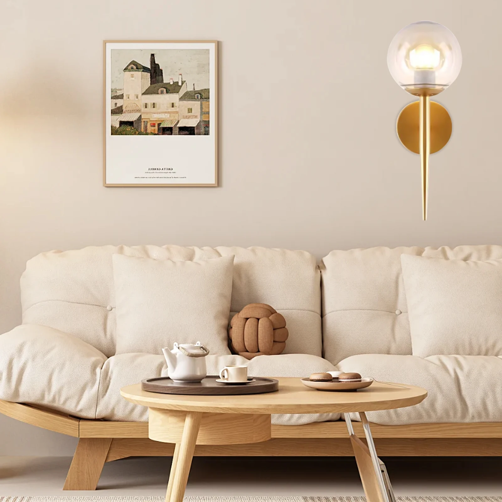 

Скандинавская простая сферическая настенная лампа, настенное бра для дома, гостиной, спальни, зеркала, осветительные приборы