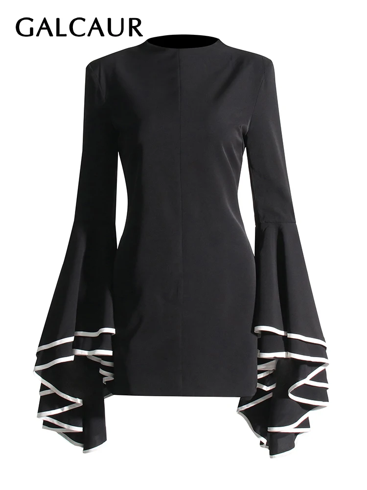 GALCAUR Elegant Colorblock Dresses For Women Round Neck Butterfly Sleeve High Waist Patchwork Ruffles Spring Slim Dress Female
GALCAUR Elegant Colorblock Dresses For Women Round Neck Butterfly Sleeve High Waist Patchwork Ruffles Spring Slim Dress Female