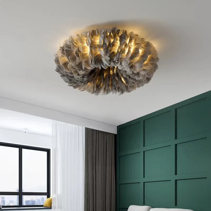 Feather Ceiling Light Simple Led Lamps for Bedroom Living Room Kid's Room Nordic Decor Personality Ins Ceiling Chandelier E27
Feather Ceiling Light Simple Led Lamps for Bedroom Living Room Kid's Room Nordic Decor Personality Ins Ceiling Chandelier E27