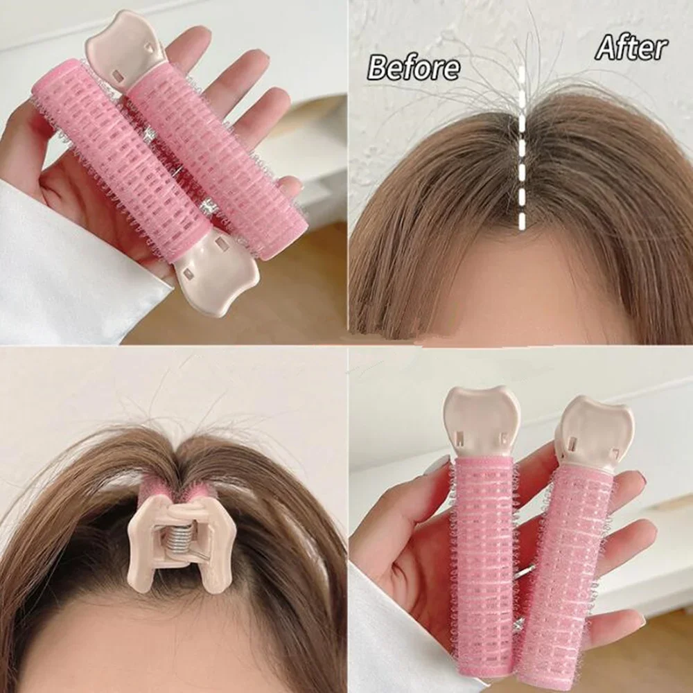 

2pcs Hair Root Fluffy Clip Air Bangs Curler Self-adhesive Hair Rollers Magic Curling Bangs Clips for Women Hair Styling Tools