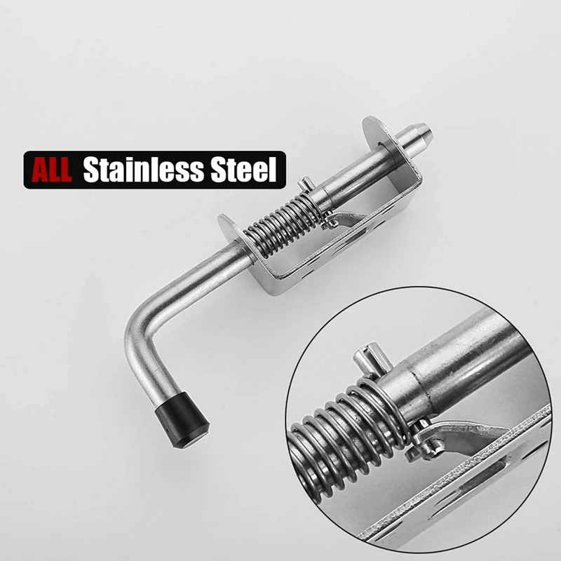 8Pcs 5 Inch Stainless Steel Spring Loaded Latch Pin Barrel Bolt 2Mm Thickened Door Lock Brushed
8Pcs 5 Inch Stainless Steel Spring Loaded Latch Pin Barrel Bolt 2Mm Thickened Door Lock Brushed