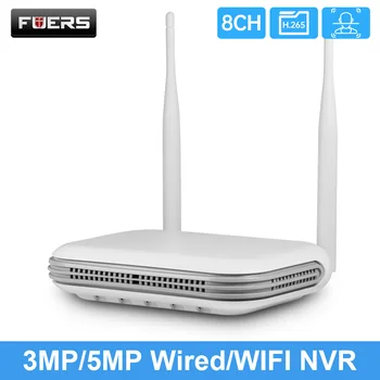 Fuers DIY 무선 NVR 보안 야외 와이파이 IP 카메라 시스템 키트, 감시 CCTV 얼굴 오디오 비디오 레코더, H.265, 3MP, 8CH