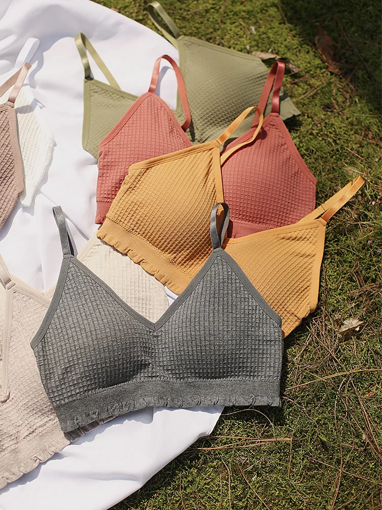 Wooden Ear Edge And Chest Pad To Prevent Stray Light Beautiful Back Bra Wrap Cotton Bra Vest Style Underwear For Women 
Wooden Ear Edge And Chest Pad To Prevent Stray Light Beautiful Back Bra Wrap Cotton Bra Vest Style Underwear For Women