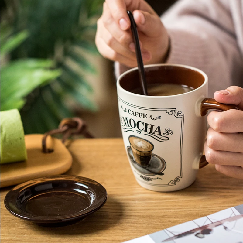 

Nordic Fashion Ceramic Mugs Creativity Couple Mug Coffee Cups Couple Minimalist High Quality Luxury Tazas Originales Mug