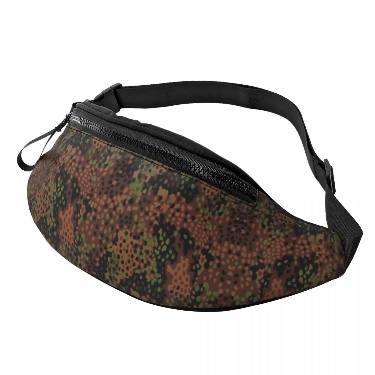 

Casual Erbsenmuster Pea Dot German Camo Fanny Pack Military Army Camouflage Crossbody Waist Bag for Running Phone Money Pouch