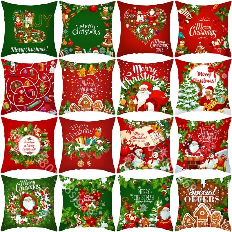 Christmas Decoration Pillow Case Elk Santa Claus Print Bedroom Living Room Office Car Decor Sofa Cushion Cover Home Pillowcase
Christmas Decoration Pillow Case Elk Santa Claus Print Bedroom Living Room Office Car Decor Sofa Cushion Cover Home Pillowcase