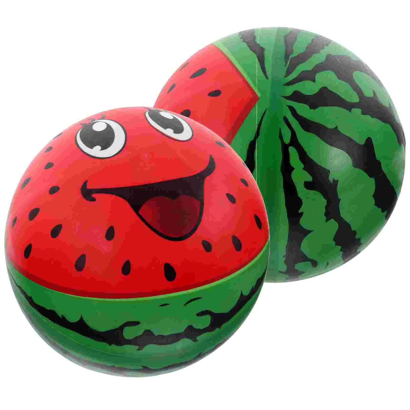 

2 Pcs Inflatable Pool Party Favor Watermelon Beach Ball for Decor Balls Portable Pvc Big Toy