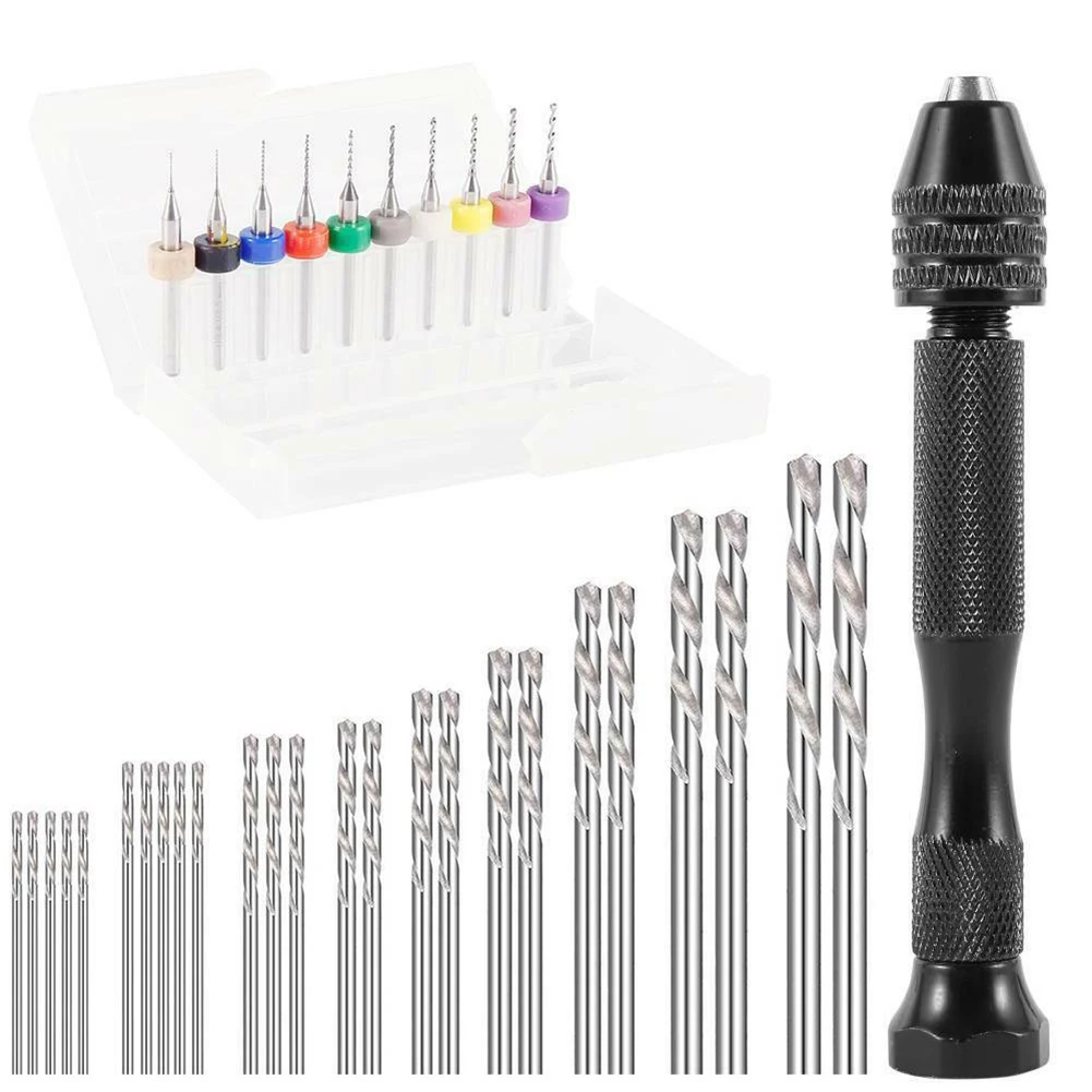 36pcs/set Mini Hand Twist Drill Set Aluminum Alloy Pin Vise For Carve Craft DIY Sculpture Wood Jewelry Power Tool Accessory
36pcs/set Mini Hand Twist Drill Set Aluminum Alloy Pin Vise For Carve Craft DIY Sculpture Wood Jewelry Power Tool Accessory