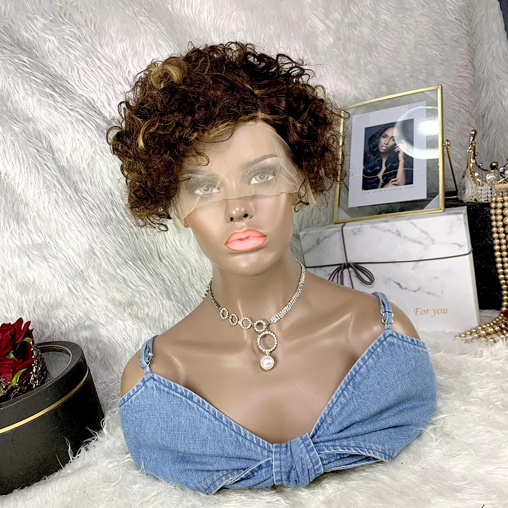 Short Bob Pixie Cut Wig Remy Brazilian Water Wave Human Hair Wig Transparent T Part Lace Curly Wigs for Black Women Pre Plucked
Short Bob Pixie Cut Wig Remy Brazilian Water Wave Human Hair Wig Transparent T Part Lace Curly Wigs for Black Women Pre Plucked