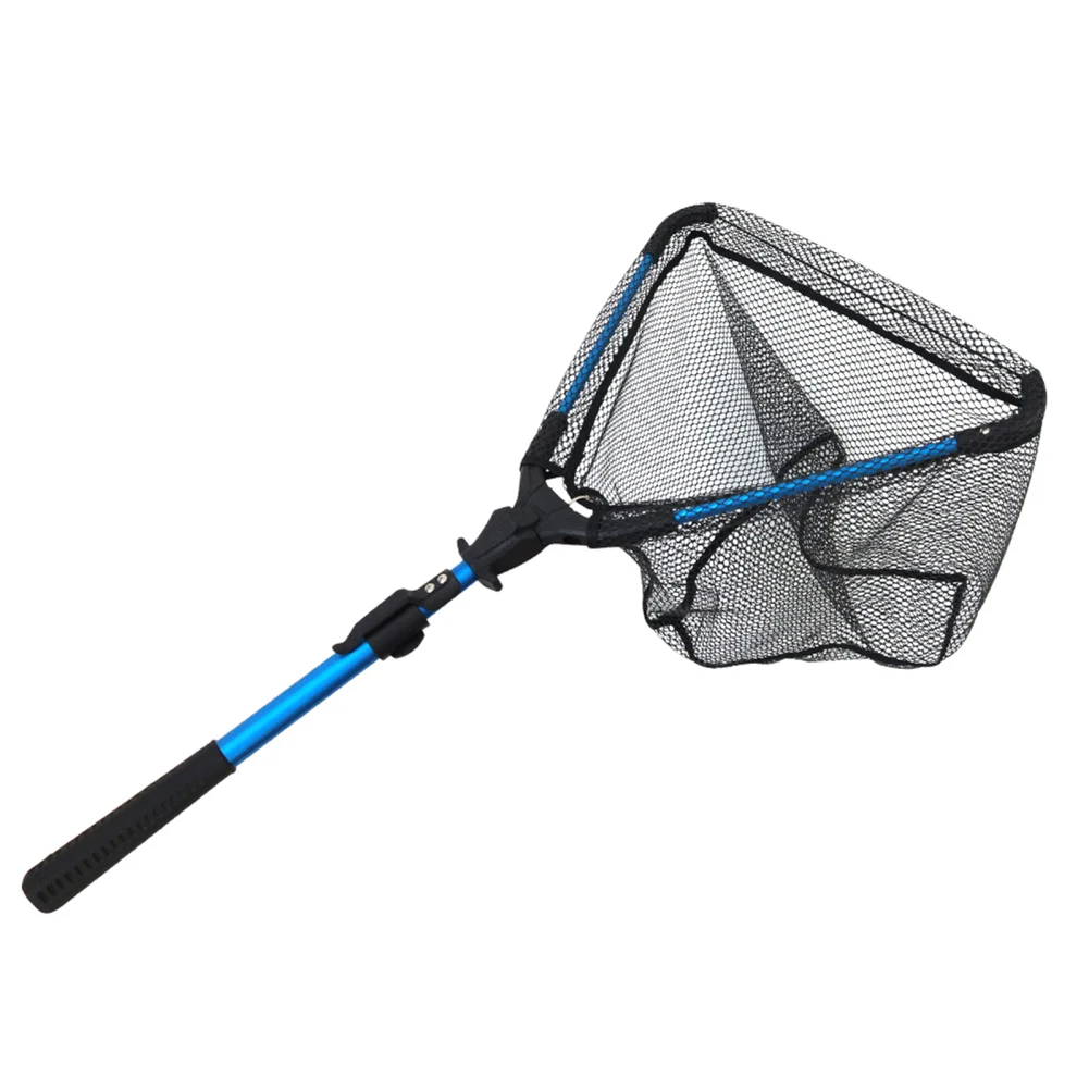 Складная рыболовная сеть, Надежная телескопическая ручка из алюминиевого сплава для морской и пресноводной рыбалки, 41x92 см, Прямая поставка