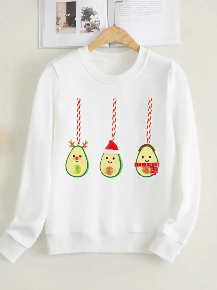 

Avocado Sweet 90s Spring Winter Pullovers Women Fleece Clothing New Year Fashion Christmas Print Female Graphic Sweatshirts