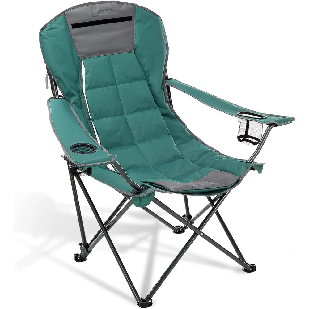 Portable Folding Hybrid 2-in1 Camping Chair, Adjustable Recline, Vent, Padding, Cup & Storage Pouch, Heavy-Duty, Supports 300lbs
Portable Folding Hybrid 2-in1 Camping Chair, Adjustable Recline, Vent, Padding, Cup & Storage Pouch, Heavy-Duty, Supports 300lbs
