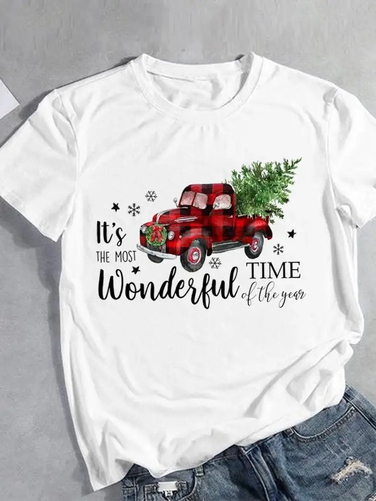 Plaid Tree Truck Lovely Cute Christmas Holiday Fashion Short Sleeve Tee New Year Women Clothing Print T Female Graphic T-shirts
Plaid Tree Truck Lovely Cute Christmas Holiday Fashion Short Sleeve Tee New Year Women Clothing Print T Female Graphic T-shirts