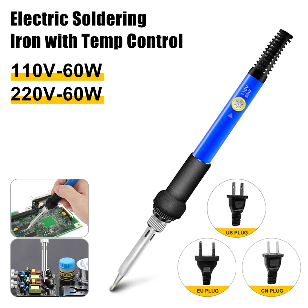 1Pcs Electric Soldering Iron 220V 110V 60W Adjustable Temperature Welding Solder Rework Station Heat Pencil Tips Repair Tools
1Pcs Electric Soldering Iron 220V 110V 60W Adjustable Temperature Welding Solder Rework Station Heat Pencil Tips Repair Tools