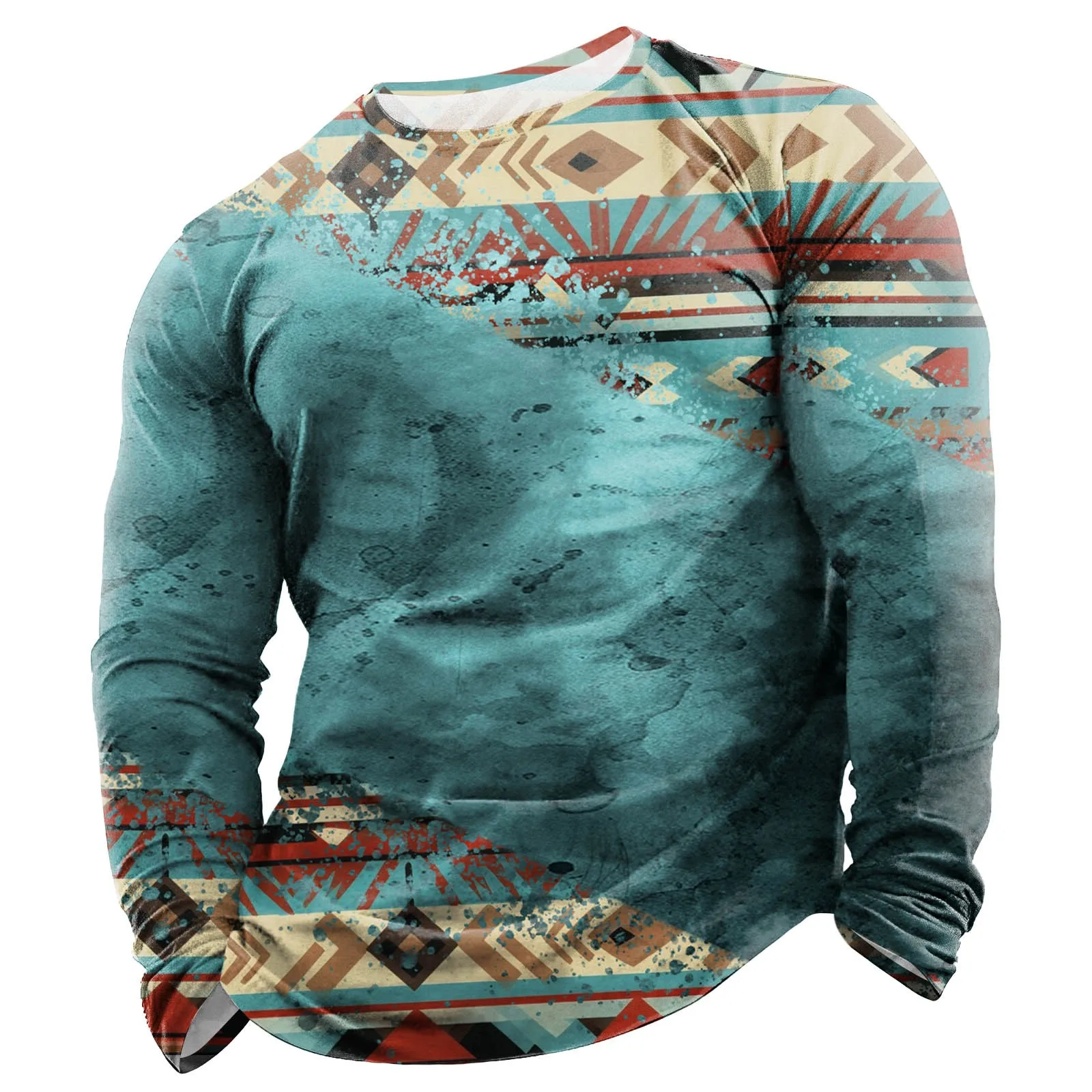 Male Autumn And Winter Fashion Printed Round Neck Long Sleeve T Shirt Retro Full Print Tops
Male Autumn And Winter Fashion Printed Round Neck Long Sleeve T Shirt Retro Full Print Tops