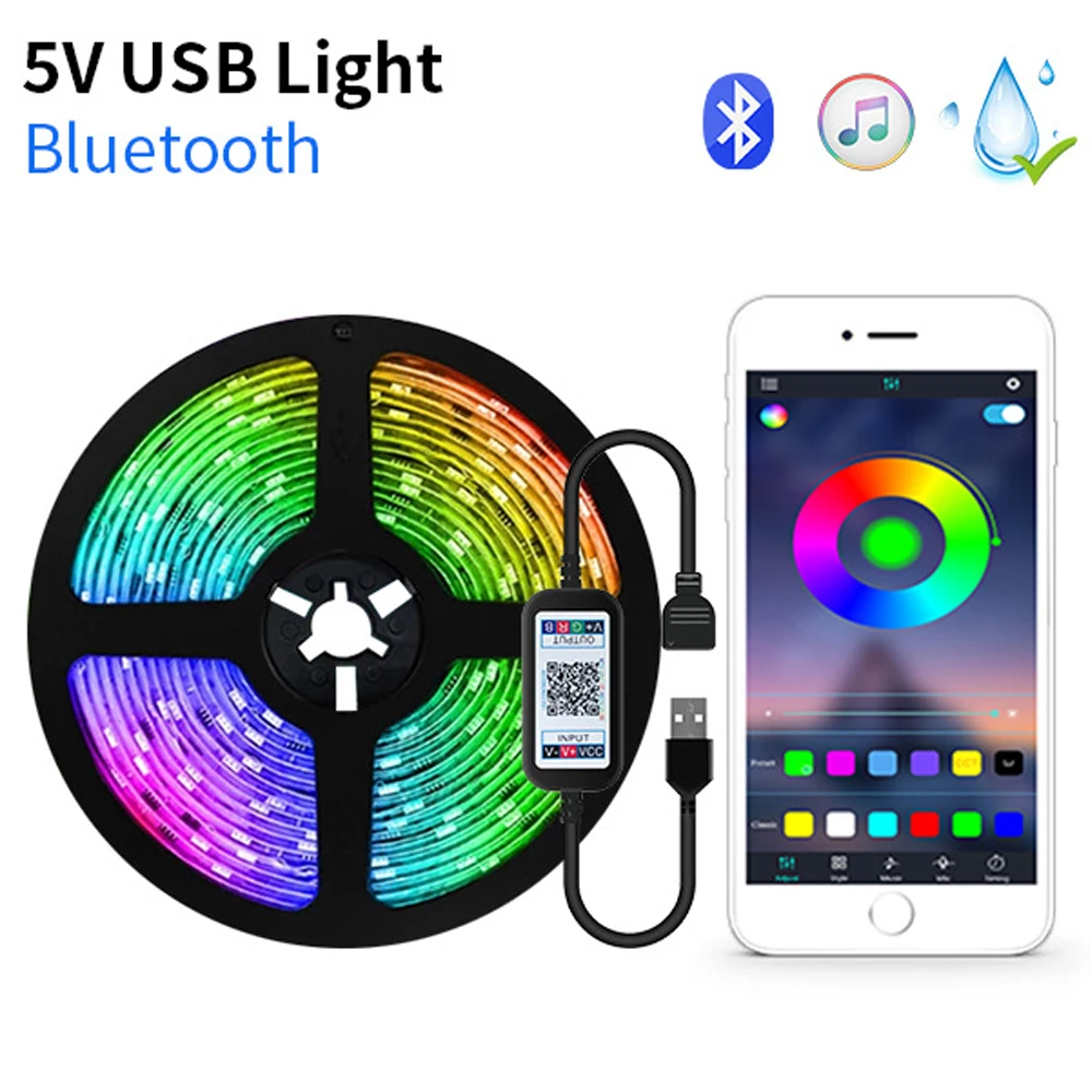 0.5M-15M LED Strip Light Bluetooth APP Control Flexible Tape Diode 5V USB RGB LED Light Strips Room Decor Luces Led TV Backlight
0.5M-15M LED Strip Light Bluetooth APP Control Flexible Tape Diode 5V USB RGB LED Light Strips Room Decor Luces Led TV Backlight