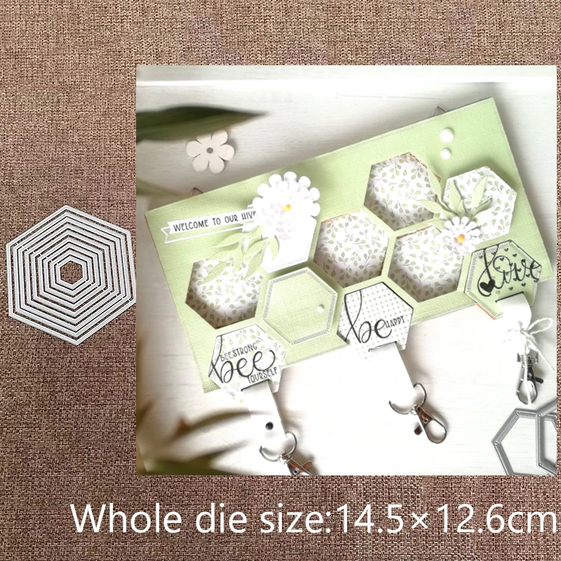 New Design Craft Metal stencil mold Cutting Dies hexagon frame decoration scrapbook die cuts Album Paper Card Craft Embossing
New Design Craft Metal stencil mold Cutting Dies hexagon frame decoration scrapbook die cuts Album Paper Card Craft Embossing