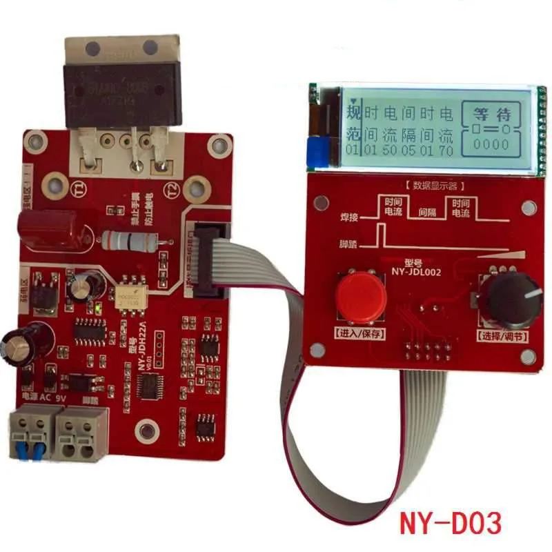 NY-D03 Double-pulse Multi-specification Spot Welding Machine Time and Current Controller Control Panel LCD Full Chinese Display
NY-D03 Double-pulse Multi-specification Spot Welding Machine Time and Current Controller Control Panel LCD Full Chinese Display