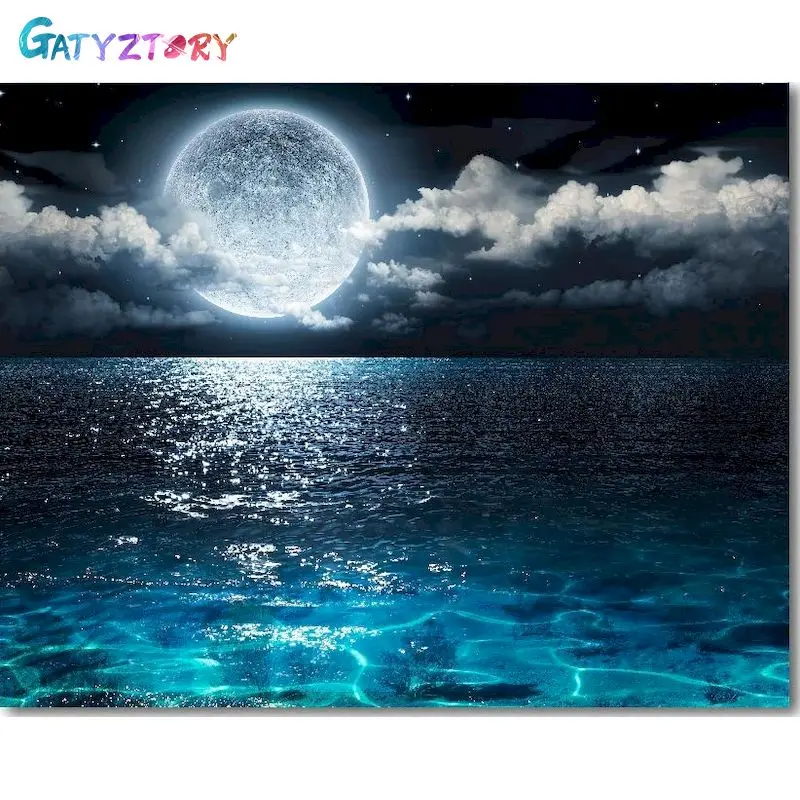 GATYZTORY Pictures By Number River Landscape Kits Painting By Number Moon DIY Frame Drawing On Canvas HandPainted Art Gift
GATYZTORY Pictures By Number River Landscape Kits Painting By Number Moon DIY Frame Drawing On Canvas HandPainted Art Gift