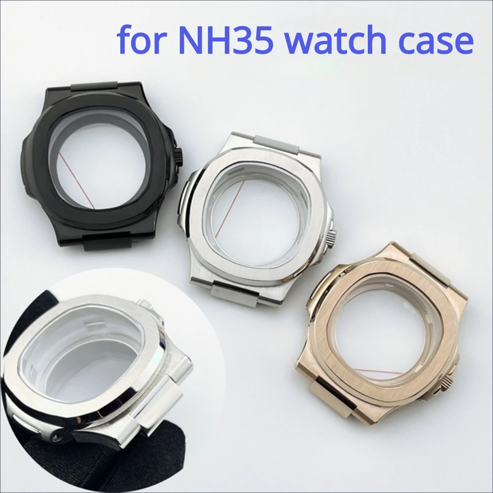 41MM Gold/silvery/Black Watch Case PP Nautilus Watch Case Accessories for NH35 Movement Transparent Case Back Repair Parts
41MM Gold/silvery/Black Watch Case PP Nautilus Watch Case Accessories for NH35 Movement Transparent Case Back Repair Parts