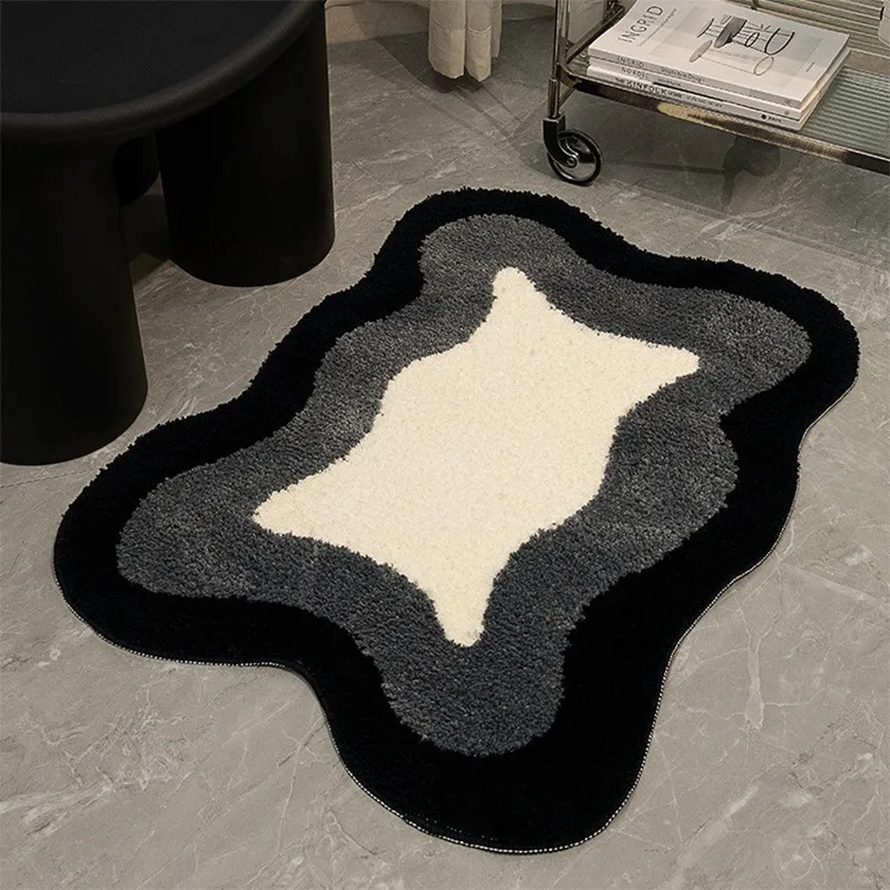 Irregular Carpet Modern Simple Rug Bathroom Mats Anti-skid Absorbent Plush Foot Mat Dirt Resistant Flocked Rugs Cute Room Decor 
Irregular Carpet Modern Simple Rug Bathroom Mats Anti-skid Absorbent Plush Foot Mat Dirt Resistant Flocked Rugs Cute Room Decor