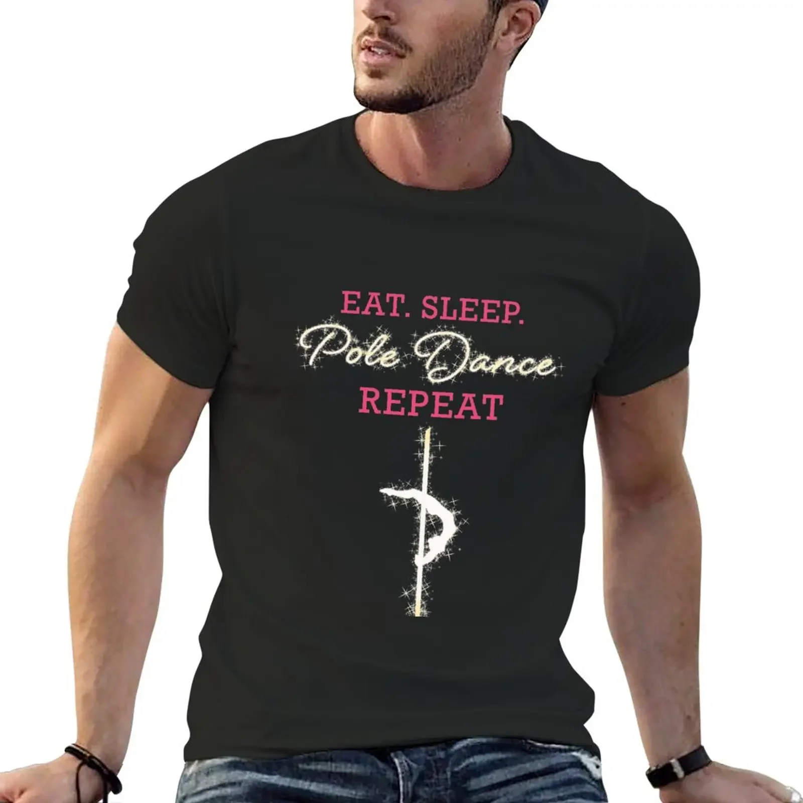 

eat sleep pole repeat T-Shirt customs design your own quick-drying plain tees black t-shirts for men