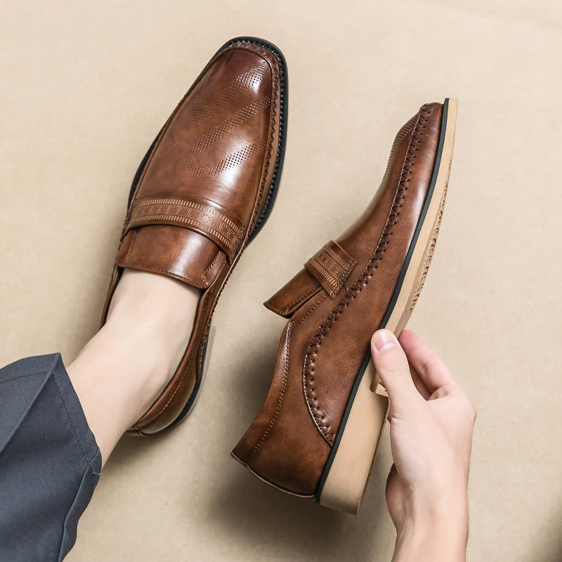 Fashion Especially Unique Business Men Leather Shoes Formal Slip on Dress Elegant Mens Oxfords Footwear Shoes for Men Loafers
Fashion Especially Unique Business Men Leather Shoes Formal Slip on Dress Elegant Mens Oxfords Footwear Shoes for Men Loafers