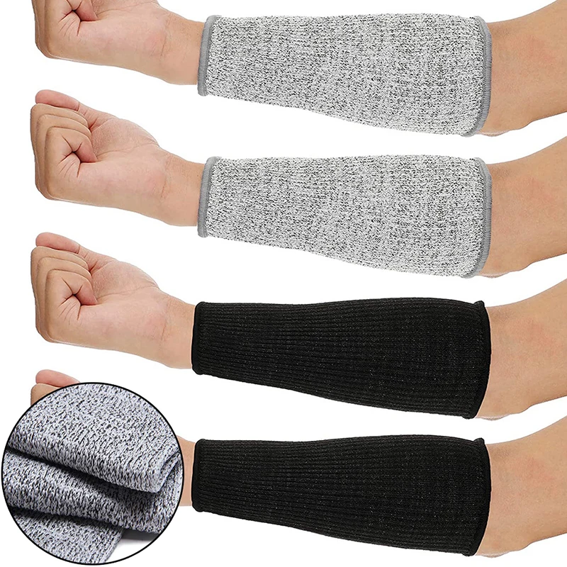 

Resistant Anti-Puncture Work Protection Arm Sleeve 1 Pair Level 5 HPPE Cut Arm Sleeve Cut Resistant Thumb Protector Sleeves