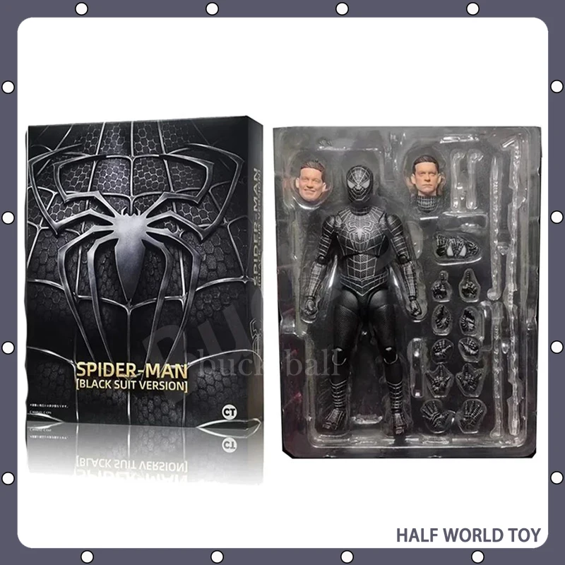 

New Black Spiderman S.H.Figuarts Across The Spider-Verse Part One Anime Figure Spider-Man Venom Shf Action Figures Doll Toy Gift