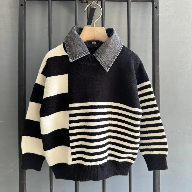 3 5 7 9Y Boys Sweaters Spring and Autumn Children's Pullover Sweaters Boys' Baby Thickened Knitwear Warm Sweaters
3 5 7 9Y Boys Sweaters Spring and Autumn Children's Pullover Sweaters Boys' Baby Thickened Knitwear Warm Sweaters