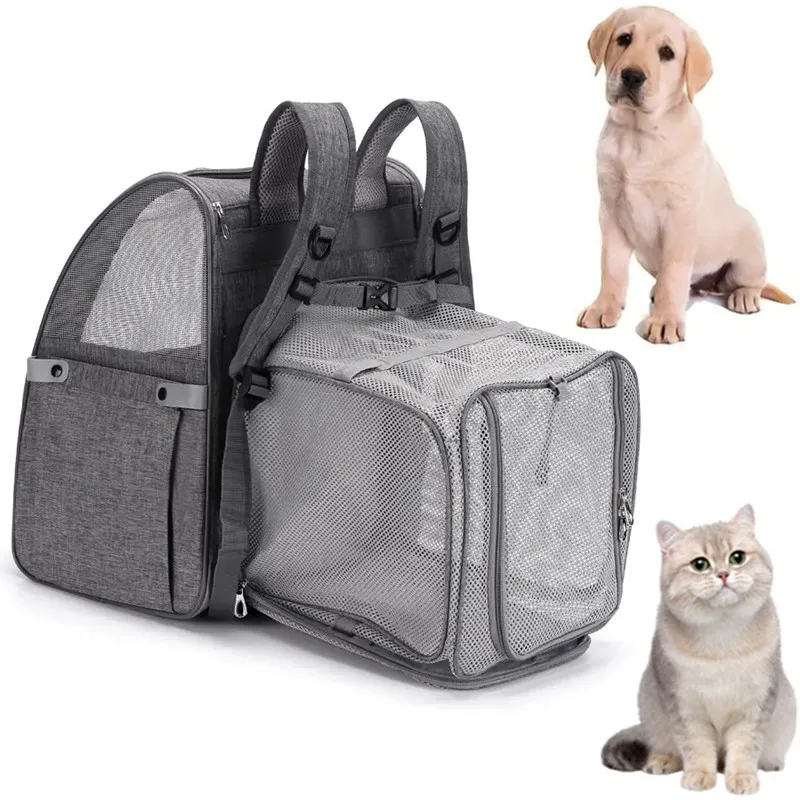 

Portable Expandable Pet Carrier Backpack Ideal for Small Dog Cat Comfortable and Durable Travel Backpack for Outdoor Adventures