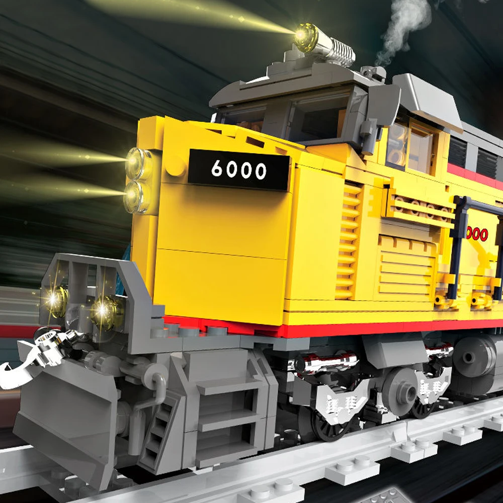 80019 Ideas RC Diesel Locomotive AC6000CW Train Railway Power 1062pcs Bricks Technical Model Building Blocks Toys Birthday Gifts 80019 Ideas RC Diesel Locomotive AC6000CW Train Railway Power 1062pcs Bricks Technical Model Building Blocks Toys Birthday Gifts