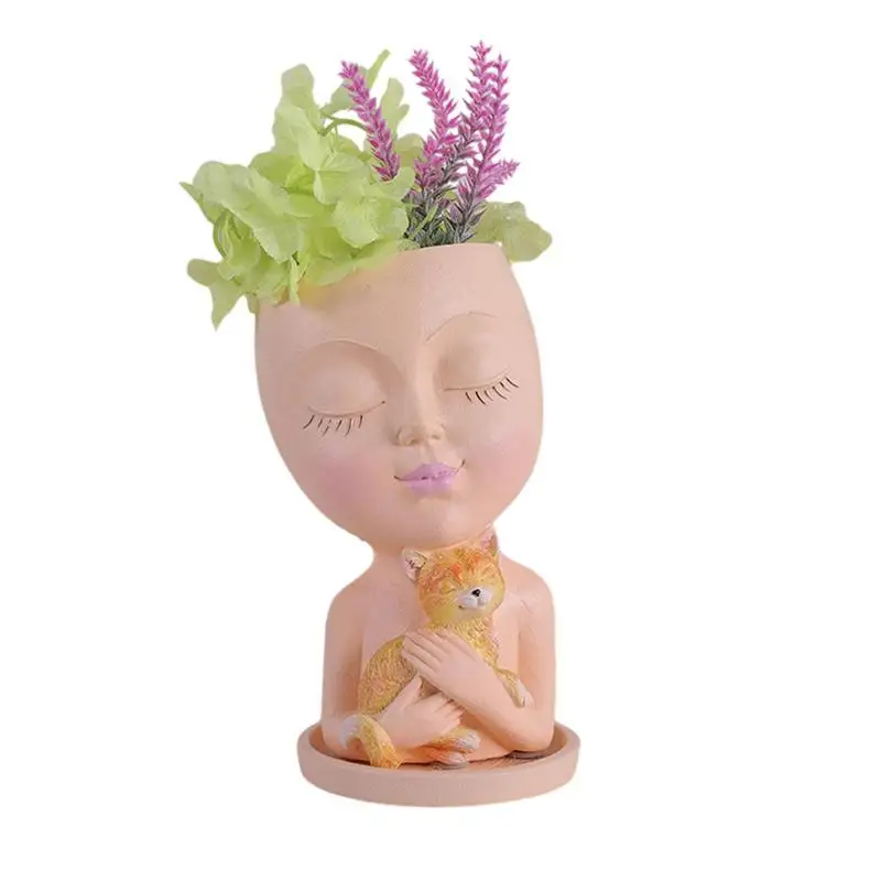 Head Flower Pots Lady Head Garden Succulent Planter Cute And Fun Household Vase For Shelves Windowsills Balconies Kitchens
Head Flower Pots Lady Head Garden Succulent Planter Cute And Fun Household Vase For Shelves Windowsills Balconies Kitchens