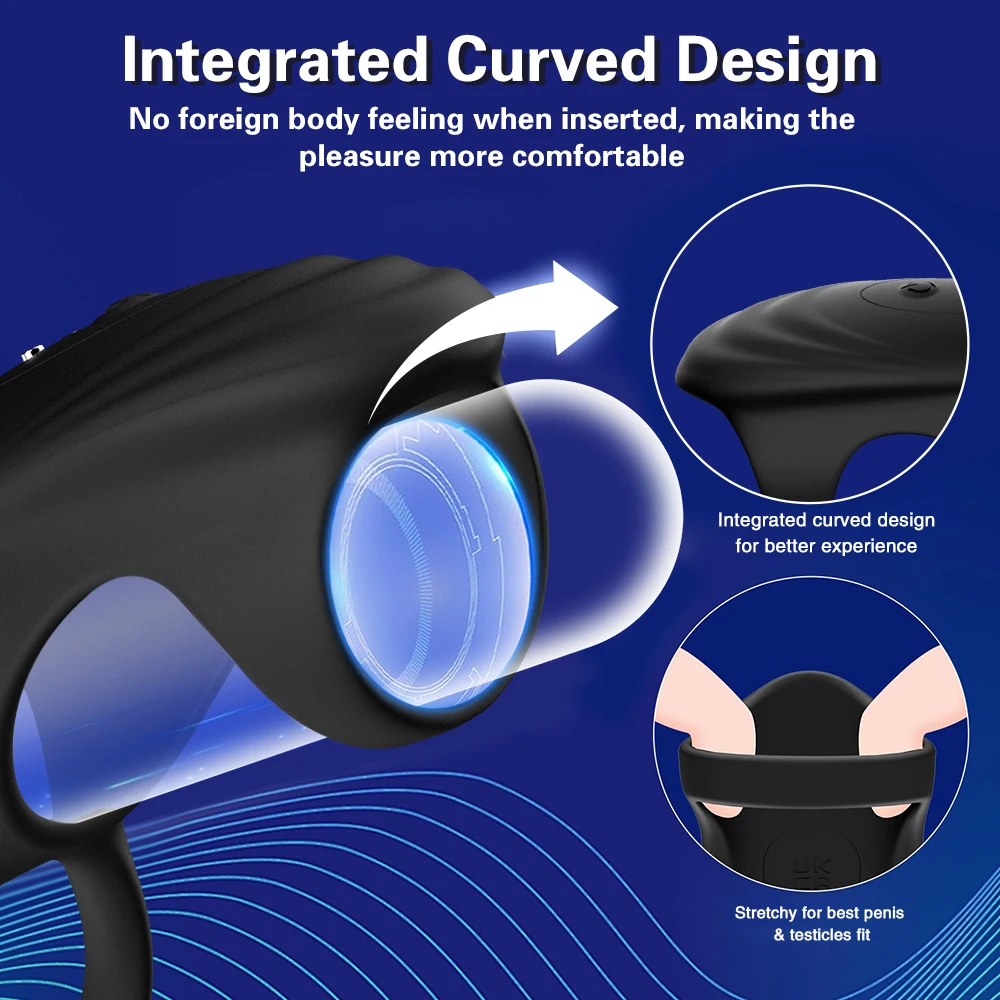 Vibromasseur d'anneau de pénis pour hommes et femmes, extenseur de retard de pénis, entraîneur de testicules, jouets sexuels pour adultes, UNIS issement du point G, 18 + 6