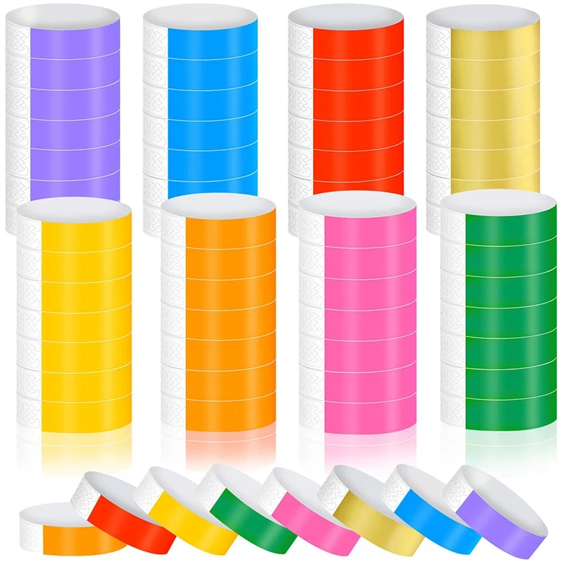 800Pcs Waterproof Hand Bands Wrist Bands For Events Concert Adhesive For Party 8 Colors 
800Pcs Waterproof Hand Bands Wrist Bands For Events Concert Adhesive For Party 8 Colors