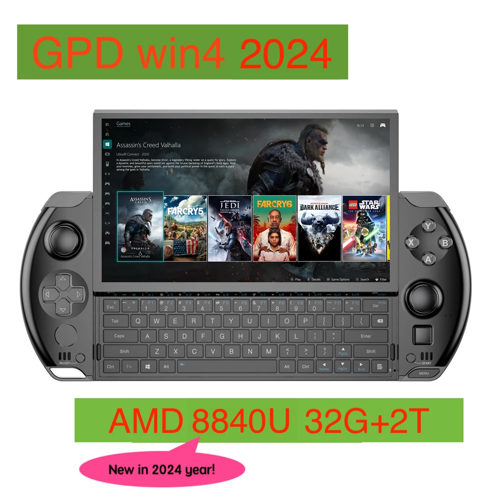 New GPD WIN4 2024 AMD 8840U 6 Inch Handheld Touch Screen Mini PC Laptop Game Player Console gaming pc
New GPD WIN4 2024 AMD 8840U 6 Inch Handheld Touch Screen Mini PC Laptop Game Player Console gaming pc