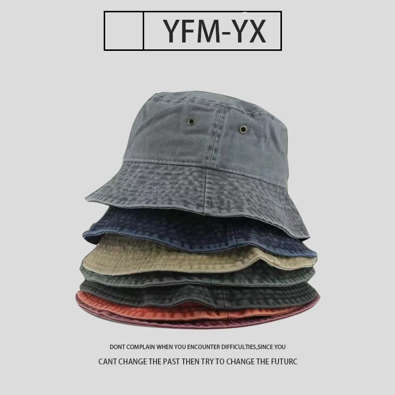 

New Women Washed Denim Bucket Hat Fisherman's Hat Unisex Bob Caps Hip Hop Gorros Men Panama Windproof Outdoor Sun Hats