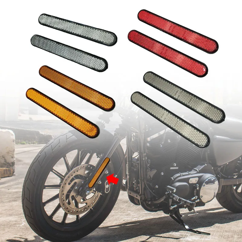 

For Dyna Softail Sportster 883 1200 Universal Motorcycle Front Fork Reflector Sticker Lower Legs Slider Safety Warning