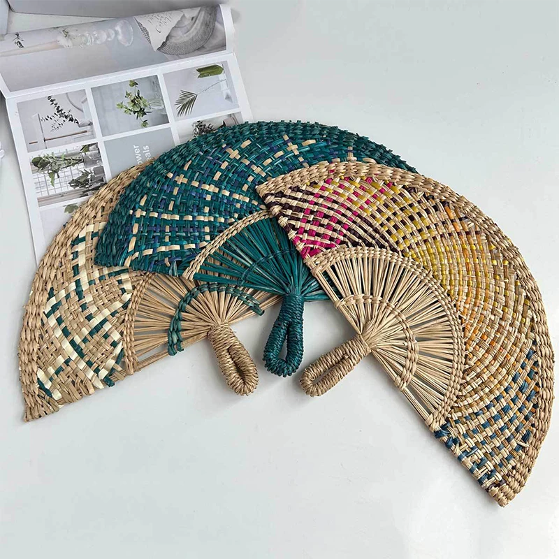 Artisan Straw Fan - Handcrafted Summer Cooling Decor 5 S36f4980c9dde4e7eae74fb49d7bc80ec7