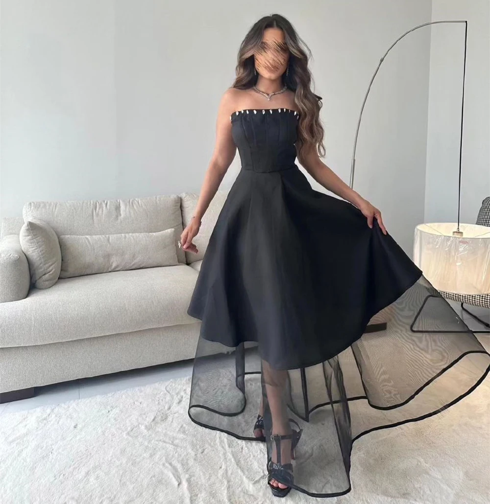 MINGLAN Black Elegant Strapless Crystals A Line Long Evening Dress Floor Length Sweep Train Fashion Formal Prom Gown New 2023
MINGLAN Black Elegant Strapless Crystals A Line Long Evening Dress Floor Length Sweep Train Fashion Formal Prom Gown New 2023