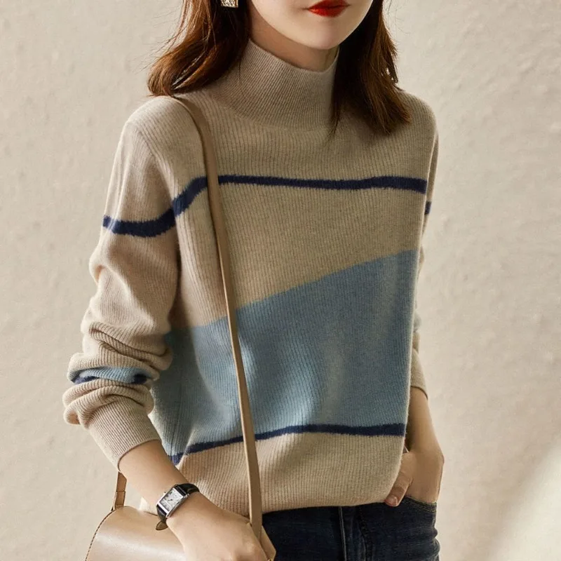 Spring Women's Sweater Pullover 2023 New Fashion Sweater Inner Wear Korean Style Loose Sweater Half Turtleneck Bottoming Shirt
Spring Women's Sweater Pullover 2023 New Fashion Sweater Inner Wear Korean Style Loose Sweater Half Turtleneck Bottoming Shirt