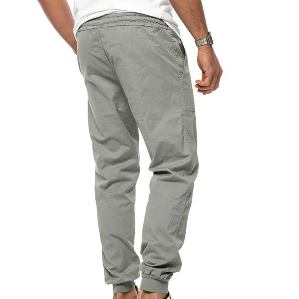 Solid Color Trousers Soft Casual Men's Pants with Elastic Waist Drawstring Ankle-banded Pockets for Comfortable Commute Outdoor
Solid Color Trousers Soft Casual Men's Pants with Elastic Waist Drawstring Ankle-banded Pockets for Comfortable Commute Outdoor