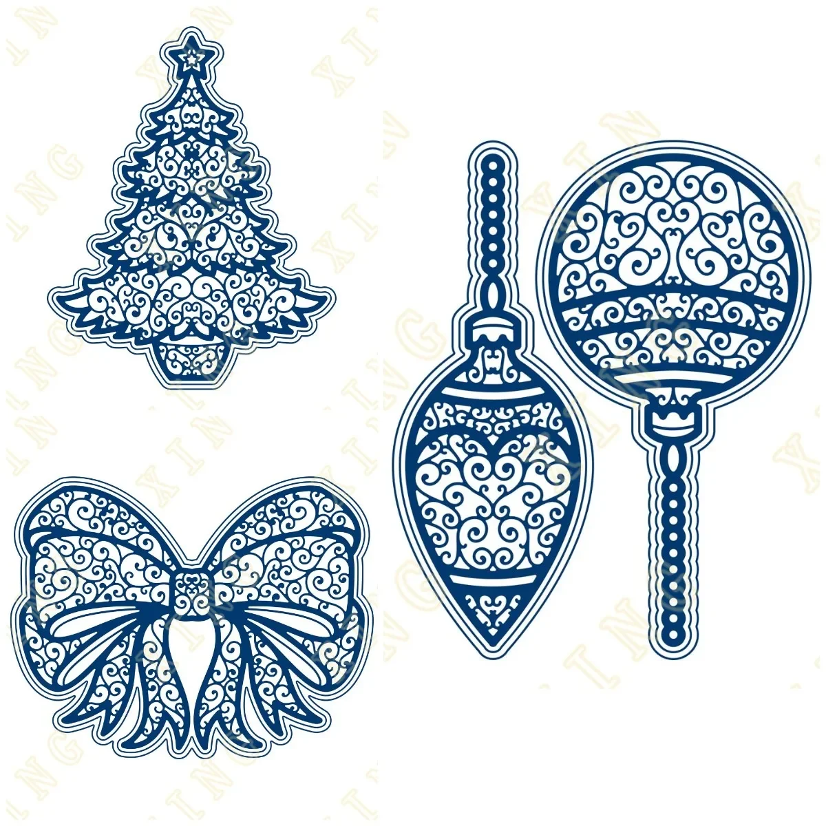 

New Christmas Centrepiece Finishing Touches Metal Cutting Dies Scrapbook Diary Decoration Embossing Template DIY Greeting Card
